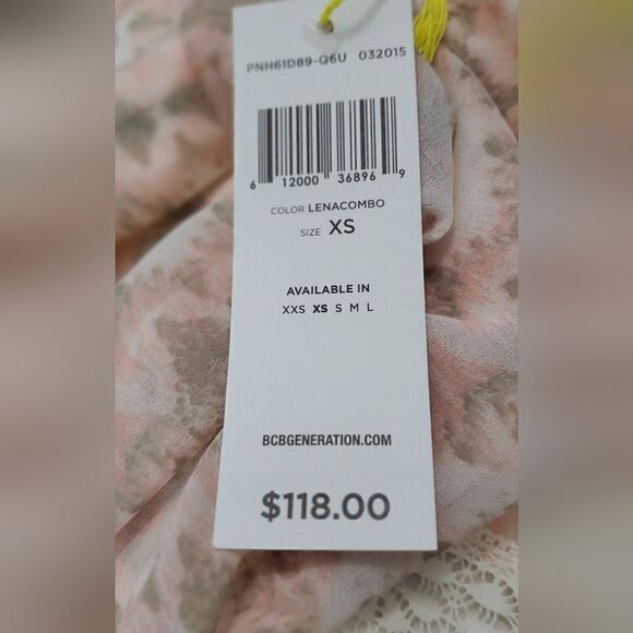 NWT BCBGenerattion Pink, Gray & White Lena Dress - Picture 4 of 7